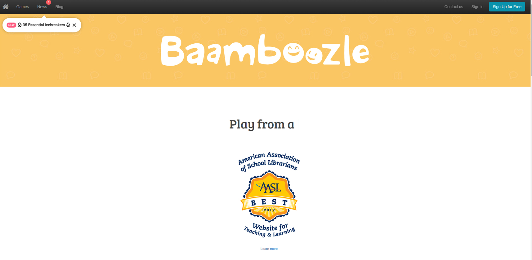 Baamboozle - Portfolio