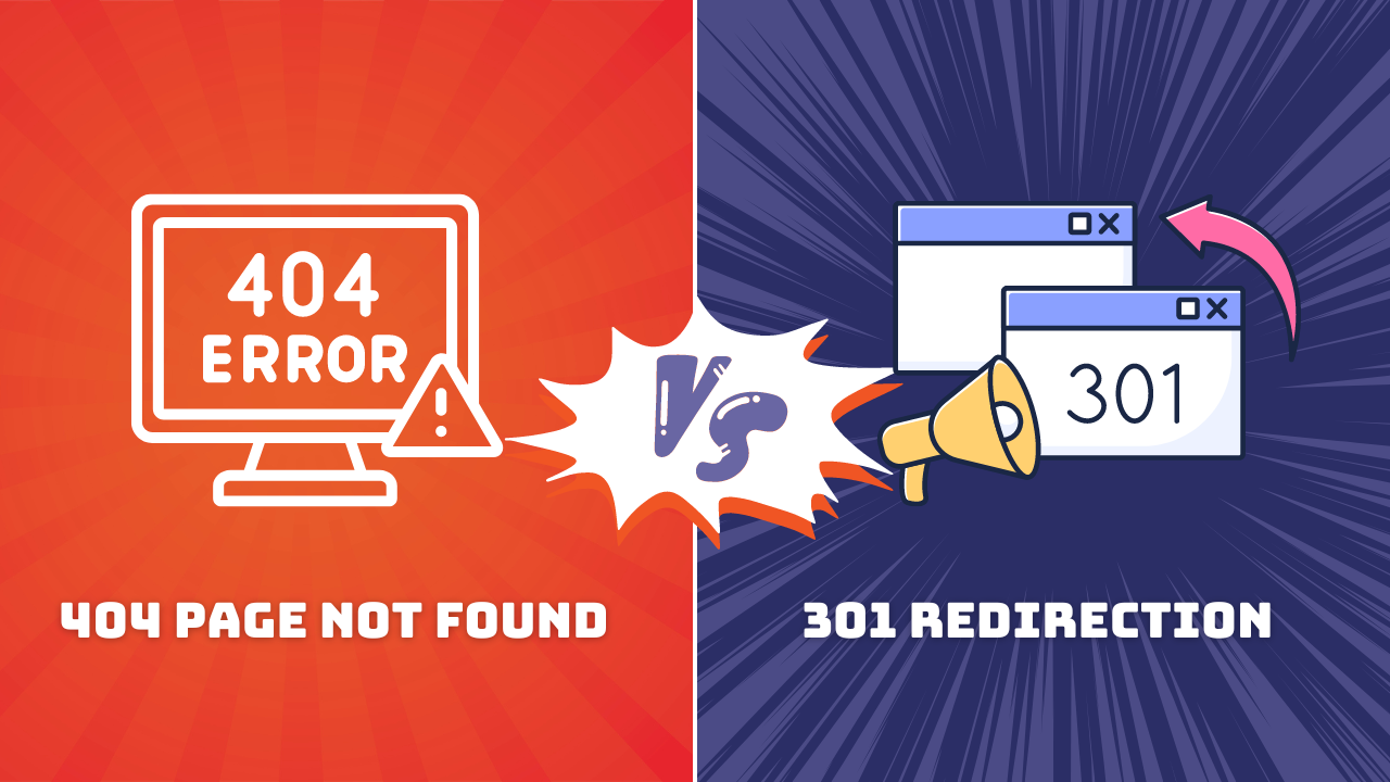 The Difference Between 404 Page Found and 301 Redirection 